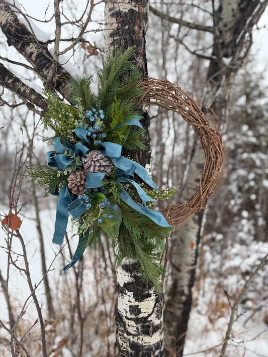 Blue Christmas Wreath