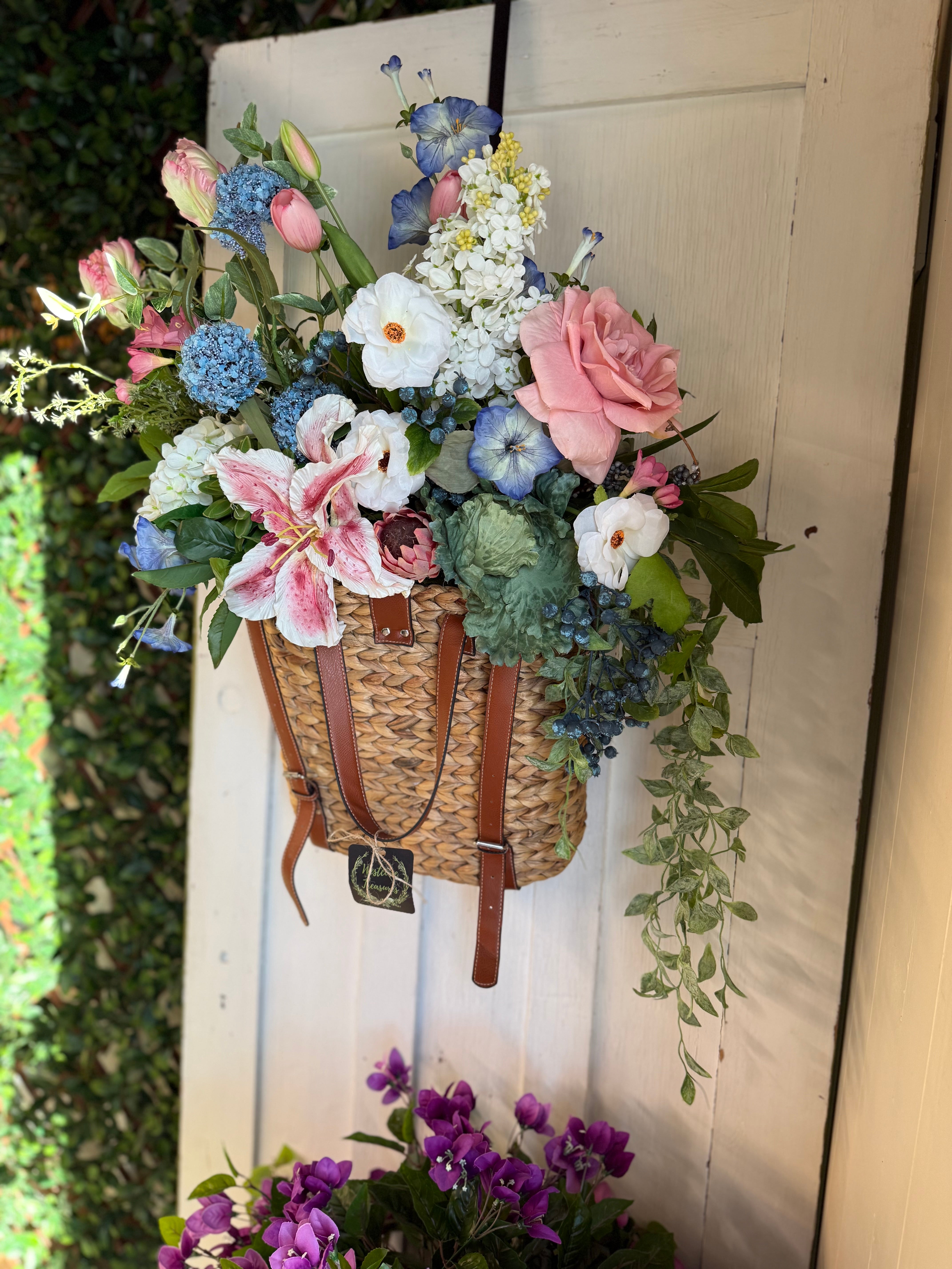 Blooming Spring Hanging Flower Basket