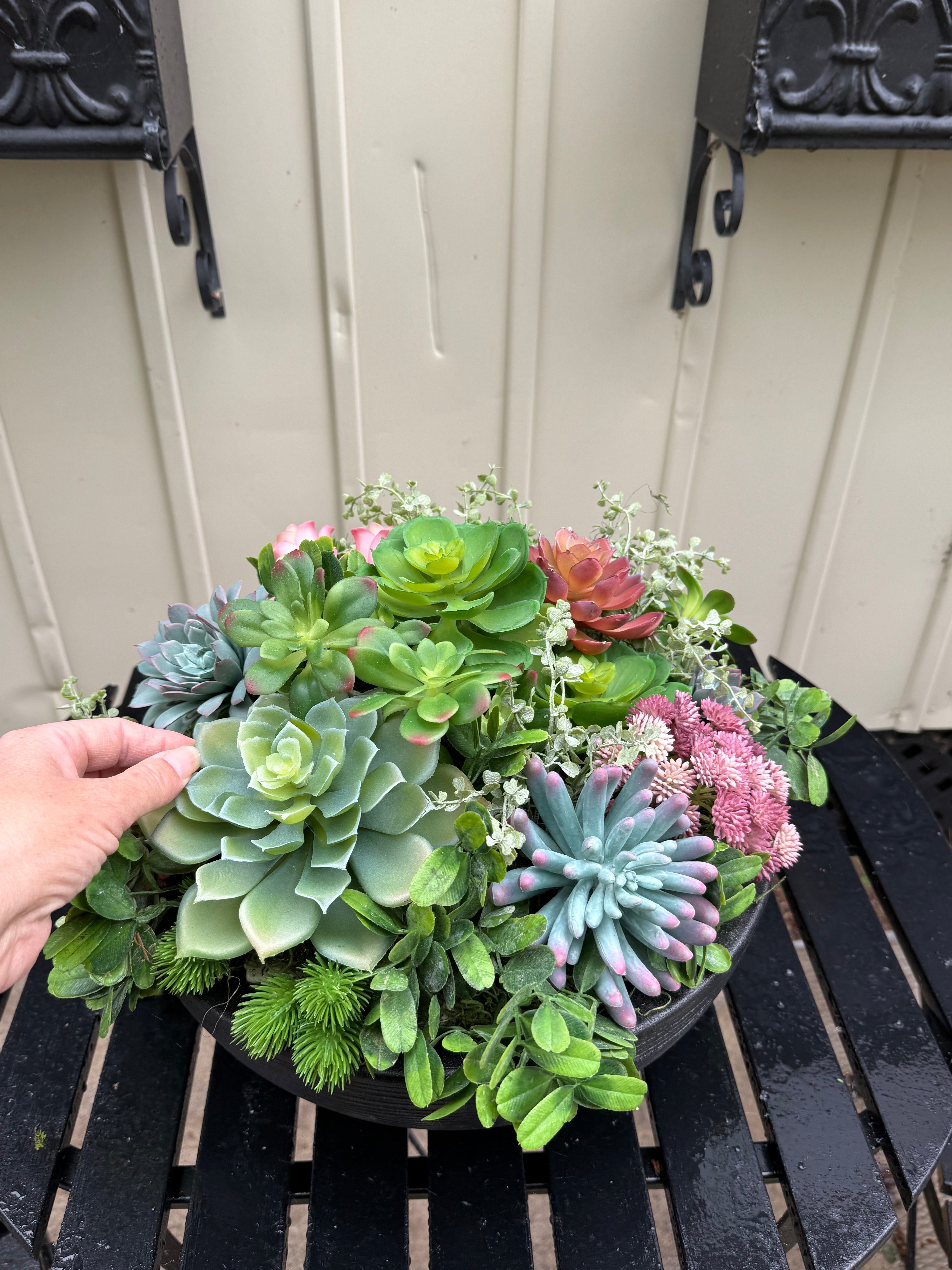 Round Succulent arrangement