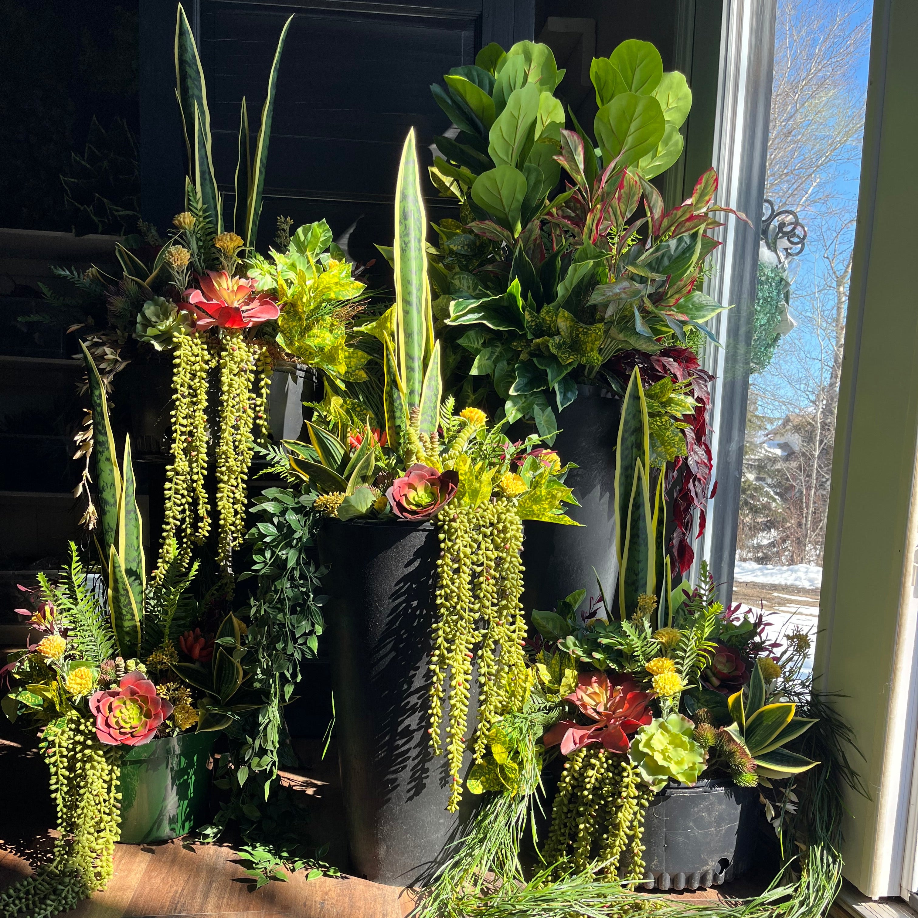 Set Of Two Tropical Inserts