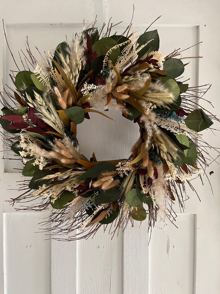 Dried Floral Twig Wreath