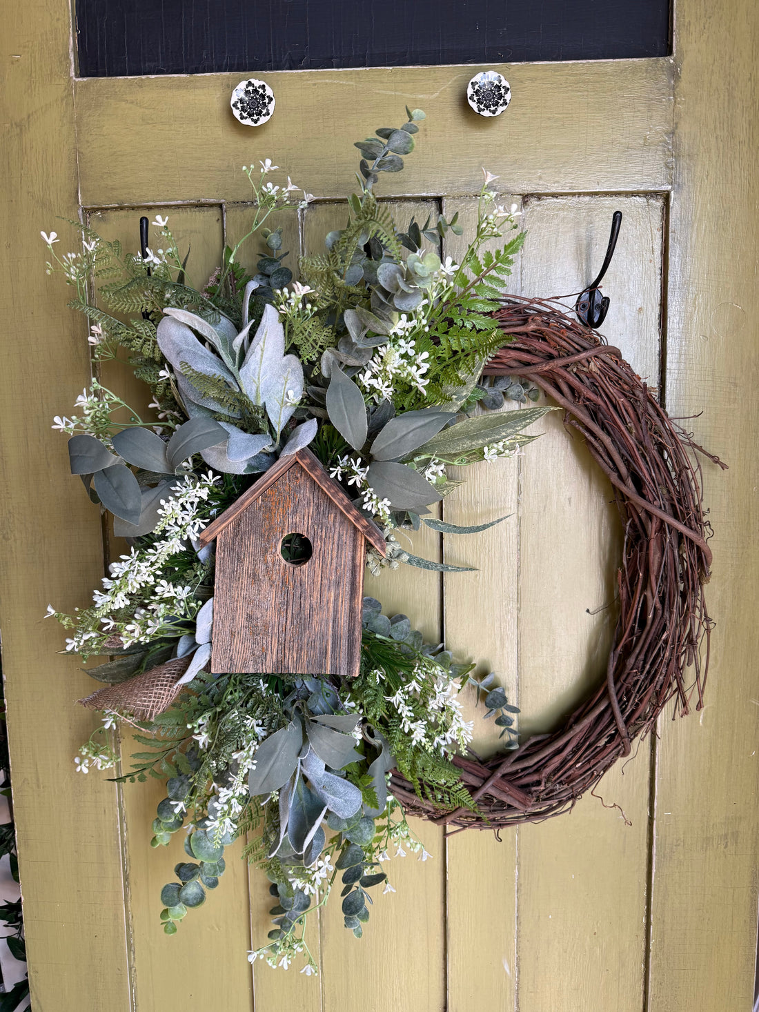 Barn Wood Birdhouse Wreath