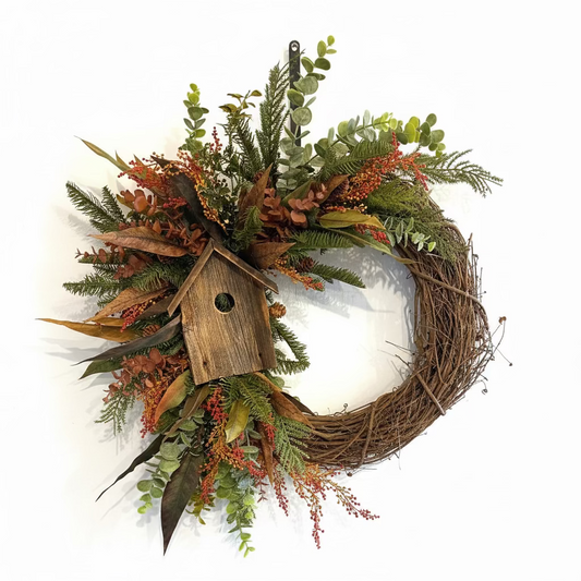 Birdhouse Wreath