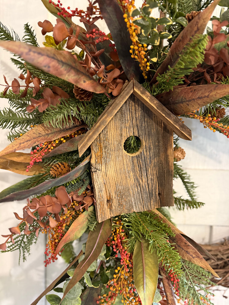 Birdhouse Wreath