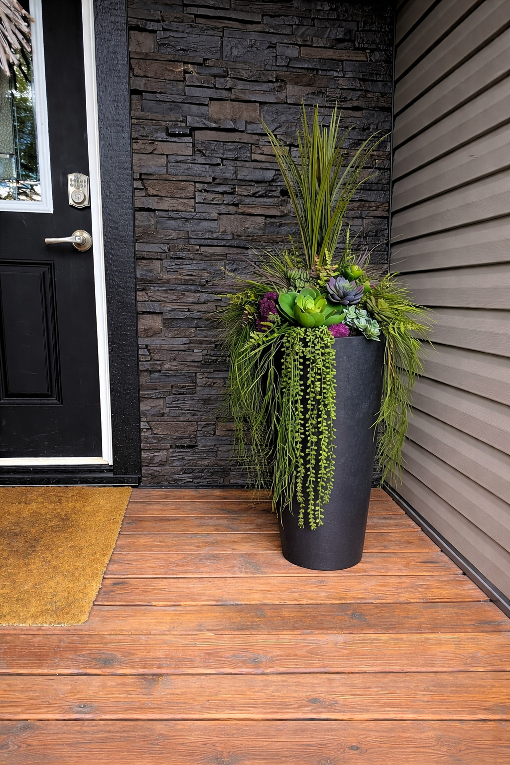 Faux Succulent Drop-In Planter Insert – No Soil, No Water, No Replanting