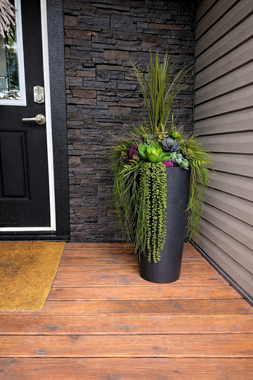 Faux Succulent Drop-In Planter Insert – No Soil, No Water, No Replanting