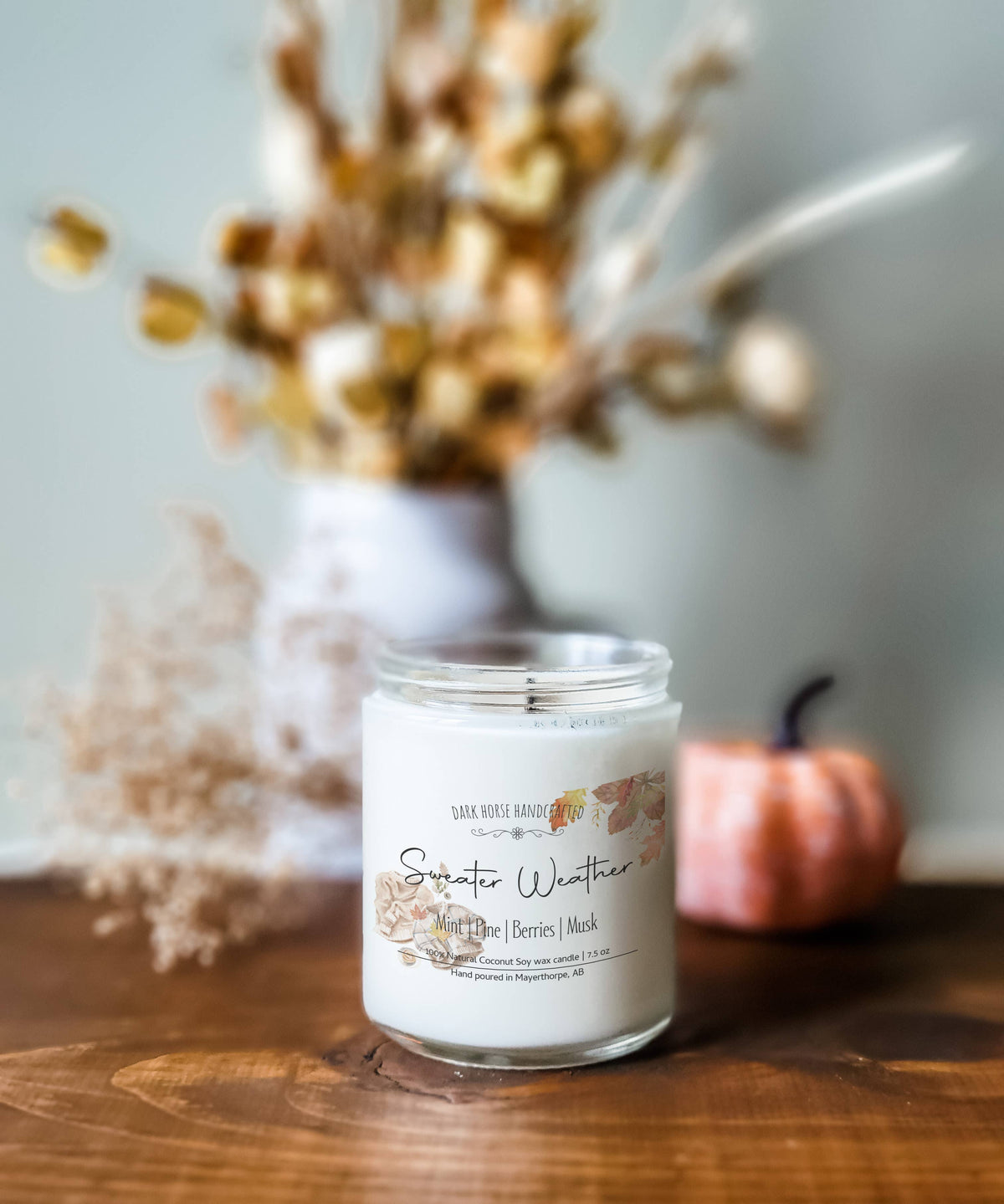 Sweater Weather - Mint + Pine | Autumn Candle | Wood Wick