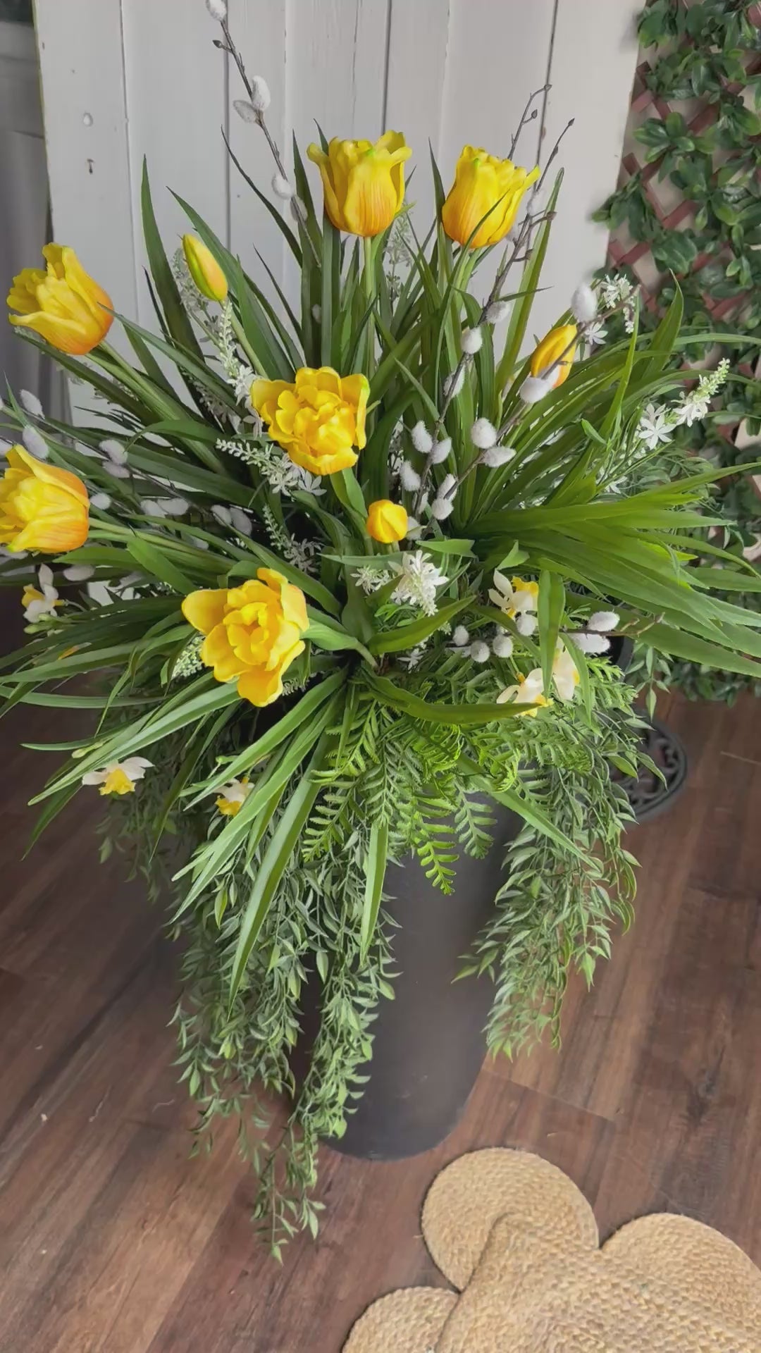 Yellow Tulip Planter Insert