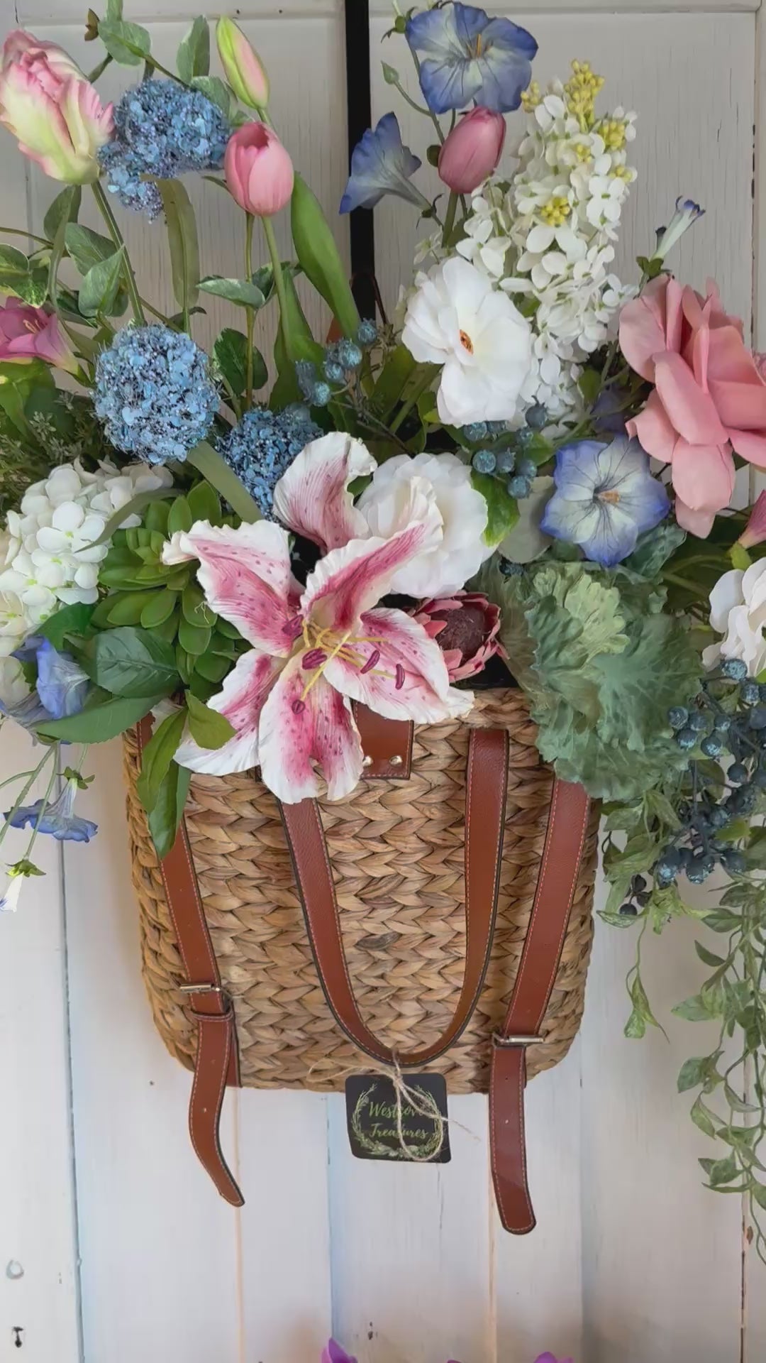 Blooming Spring Hanging Flower Basket